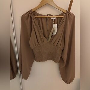 Elegant Brown Women's Top